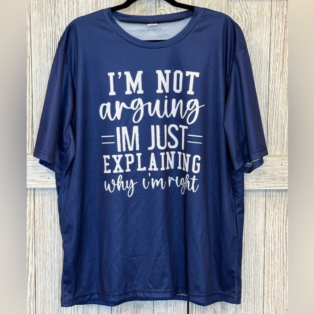 Unbranded Unisex Graphic Tee Navy Blue Color sz XL. NWOT
